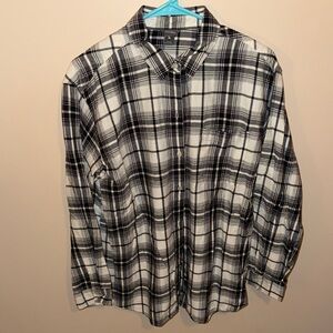 Eddie Bauer Monochrome Plaid Shirt